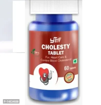 YTM Cholesty Tablets For Heart Care Control Blood Cholesterol (60 Tablets) Pack of 2-thumb2