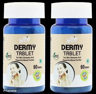 YTM Dermy Tablets for Skin Diseases  Powerful Blood Purifier (60 Tablets) Pack of 2