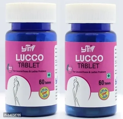 YTM Lucco Tablet for Leucorrhoea  Ladies Problem (60 Tabs) Pack of 2