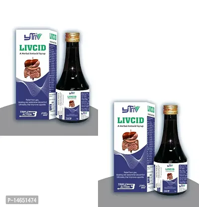 YTM Livcid A Herbal Antacid Syrup (200ml) Pack of 2