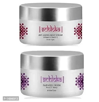 Schloka Anti Ageing Night Cream  Fairness Cream (Each, 50ml) Combo of 2 items