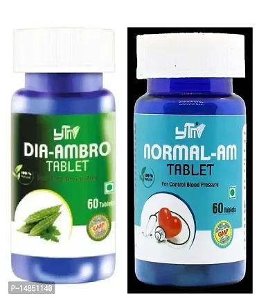 YTM Dia-ambro Tablet  Normal-Am Tablet Control Blood Pressure (Each, 60 Tabs) Combo of 2 Items