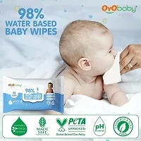 OYO BABY Baby Wet Wipes with Aloe Vera extract 72 Sheets Per Pack with LID (Pack of 2)-thumb1