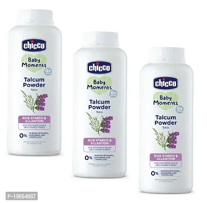 Chicco Baby Moments Talcum Powder (150g) Pack of 3-thumb0