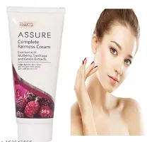 Assure Mulberry_Saxifraga and Grape Extracts Complete Fairness Cream (3x50g) with Free 1 Pc Assorted Color Blender Puff - Combo Pack-thumb1