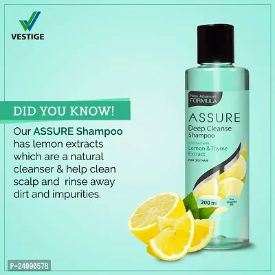 Assure Lemon-Thyme Deep Cleanse Shampoo and Hair Oil (Each, 200ml) with Olive and Honey Complexion Bar (75g) - Combo of 3 Items-thumb4