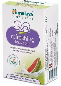 Himalaya Baby Powder 400g and Baby Wet Wipes with LID (72pc) with Refreshing Soap 75g - Combo of 3-thumb1