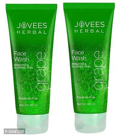 Jovees Herbal Grape Face Wash With Grape Seed  Orange Peel Extracts (120ml) Pack of 2