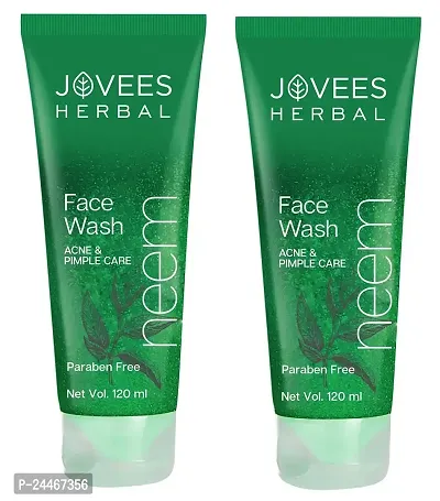 Jovees Herbal Neem Face Wash With Neem  Tea Tree Extracts (120ml) Pack of 2