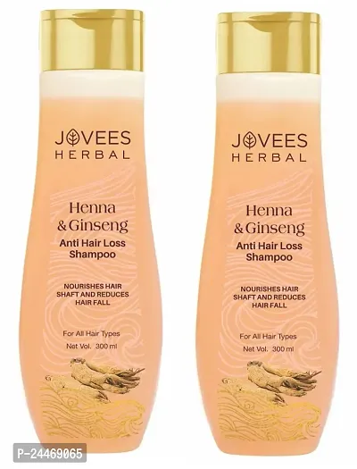 Jovees Herbal Henna  Ginseng Anti Hair Loss Shampoo (300ml) Pack of 2-thumb0