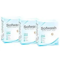 Sofwash 3 in 1 Benefit White Pearl Soap (4 Unit X 75 g)  Pack of 3-thumb1