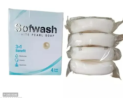 Sofwash 3 in 1 Benefit White Pearl Soap (4 Unit X 75 g)  Pack of 3-thumb3