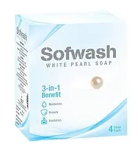 Sofwash 3 in 1 Benefit White Pearl Soap (4 Unit X 75 g)  Pack of 3-thumb3