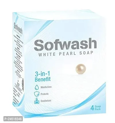 Sofwash 3 in 1 Benefit White Pearl Soap (4 Unit X 75 g)  Pack of 3-thumb4