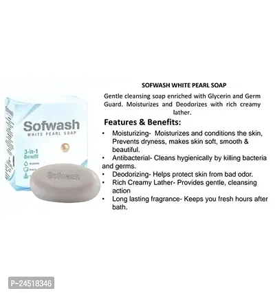 Sofwash 3 in 1 Benefit White Pearl Soap (4 Unit X 75 g)  Pack of 3-thumb5