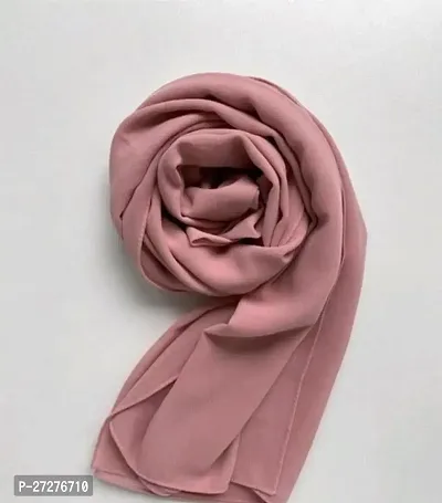 Pink Georgette Solid Hijab For Women-thumb0