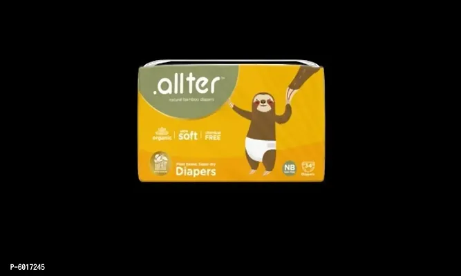 Allter Organic Bamboo Diapers NB Size (Upto 4 Kgs)-Extra Soft,Super Dry,Dermatologist Approved