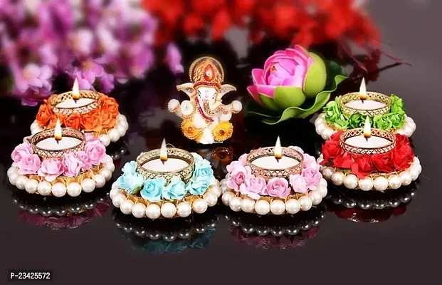 Candle Holders With 6 Tealights Without Ganesha