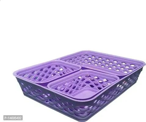 Stylish Fancy 4 Pcs Set Of Basket For Kitchen, Office, Bathroom, Bedroom Dining Table Storage (Multipurpose, Pack Of 4 Size Basket) Storage Basket (Pack Of 4)