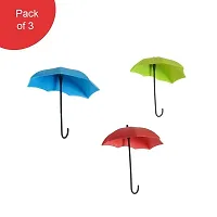 Dabster 3pcs/Set Cute Umbrella Wall Mount Key Holder Wall Hook Hanger Organizer Durable Wall Hooks Bathroom Kitchen Umbrella Wall Hook-thumb4