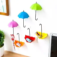 Dabster 3pcs/Set Cute Umbrella Wall Mount Key Holder Wall Hook Hanger Organizer Durable Wall Hooks Bathroom Kitchen Umbrella Wall Hook-thumb2