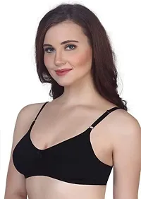 Stylish Multicoloured Cotton Solid Bras Set For Women Pack Of 6-thumb1