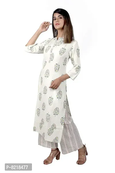 KHUSHI Women Rayon Printed Kurti with Palazzo Set for Women& Girls-thumb3