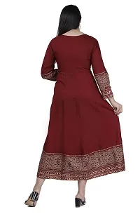 KHUSHI Women Rayon Printed Anarkali Kurti for Women  Girls Party  Festivel Wear-thumb1