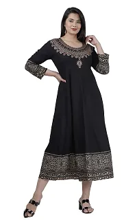 KHUSHI Women Rayon Printed Anarkali Kurti for Women  Girls Party  Festivel Wear-thumb3