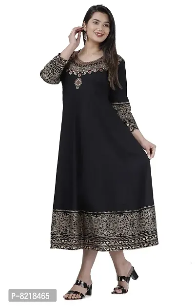 KHUSHI Women Rayon Printed Anarkali Kurti for Women  Girls Party  Festivel Wear-thumb3