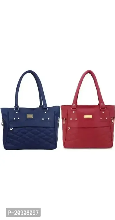KGN DESIGN Women Shoulder Bags | Purse For Women | Hand Bag for Women |bags for women stylish Combo Pack (Dark Blue  Maroon)-thumb0