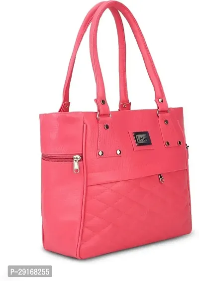 Stylish Pink PU Handbag For Women-thumb3