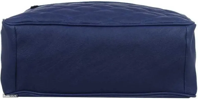 Stylish Blue PU Handbag For Women-thumb2
