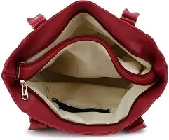 KGN DESIGN Cotton Canvas Shoulder Bag/Tote Bag For Women, Printed Multipurpose Handbag With Top Zip (Black)  Women Shoulder Bags|Purse For Women |Hand Bag for Women (Maroon)-thumb3