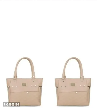 KGN DESIGN Women Shoulder Bags | Purse For Women | Hand Bag for Women |bags for women stylish Combo Pack (Beige) (Pack of 2)-thumb0