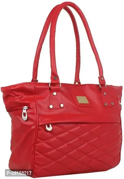 Stylish Red PU Handbag For Women-thumb0