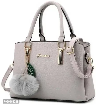 Stylish Grey PU Handbag For Women-thumb3