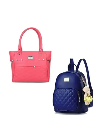 Buy Simple Pink Color College Handbag 8 Inch Online at Best Prices