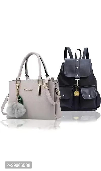 Women's ladies bag purse handbags set shoulder bags women purse combo set  in tan