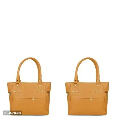 KGN DESIGN Women Shoulder Bags | Purse For Women | Hand Bag for Women |bags for women stylish Combo Pack (Yellow) (Pack of 2)-thumb0