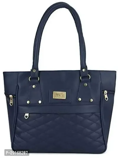 Stylish Blue PU Handbag For Women-thumb0