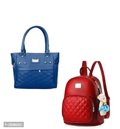 KGN DESIGN Women Shoulder Bags, Purse For Women, Hand Bag for Women bags for women stylish Combo Pack - Blue  DarkRed-thumb0