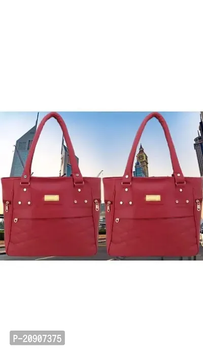 KGN DESIGN Women Shoulder Bags | Purse For Women | Hand Bag for Women |bags for women stylish Combo Pack (Maroon) (Pack of 2)-thumb0