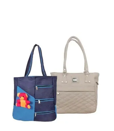 KGN DESIGN Cotton Canvas Shoulder Bag/Tote Bag For Women, Printed Multipurpose Handbag With Top Zip (Blue)  Women Shoulder Bags|Purse For Women |Hand Bag for Women (Beige)