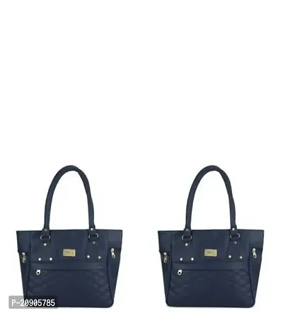 KGN DESIGN Women Shoulder Bags | Purse For Women | Hand Bag for Women |bags for women stylish Combo Pack (Dark Blue) (Pack of 2)-thumb0