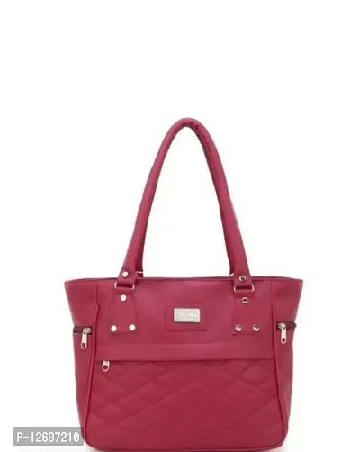 Stylish Maroon Pu Solid Handbags For Women