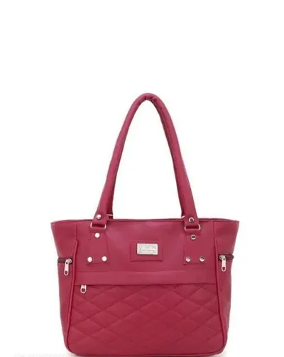 Classy PU Solid Handbags For Women