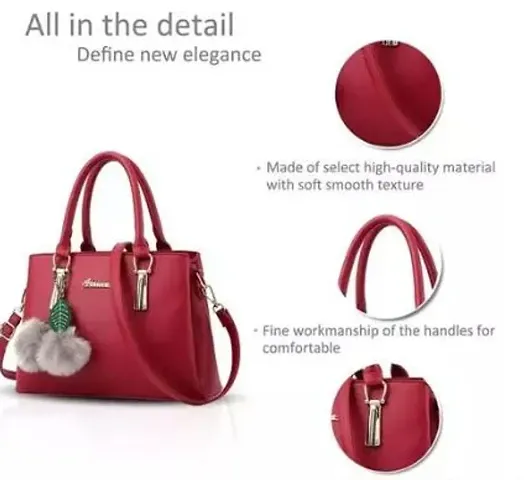 Womens PU leather handbags, shoulder bag purse with long strap, hand held bag collection