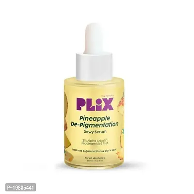 PLIX - THE PLANT FIX 2% Alpha Arbutin Pineapple De-Pigmentation Dewy Face Serum for Pigmentation  Dark Spots Removal for Unisex with 10% Niacinamide, 5% PHA for All Skin, 30ml (Pack of 1)