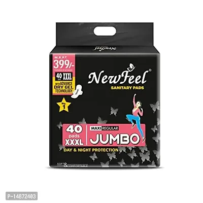 Sanitary Pads for Girls and Women, Soft and Comfortable 310mm XXXL (Maxi Regular) Jumbo, 40 Sanitary Pads